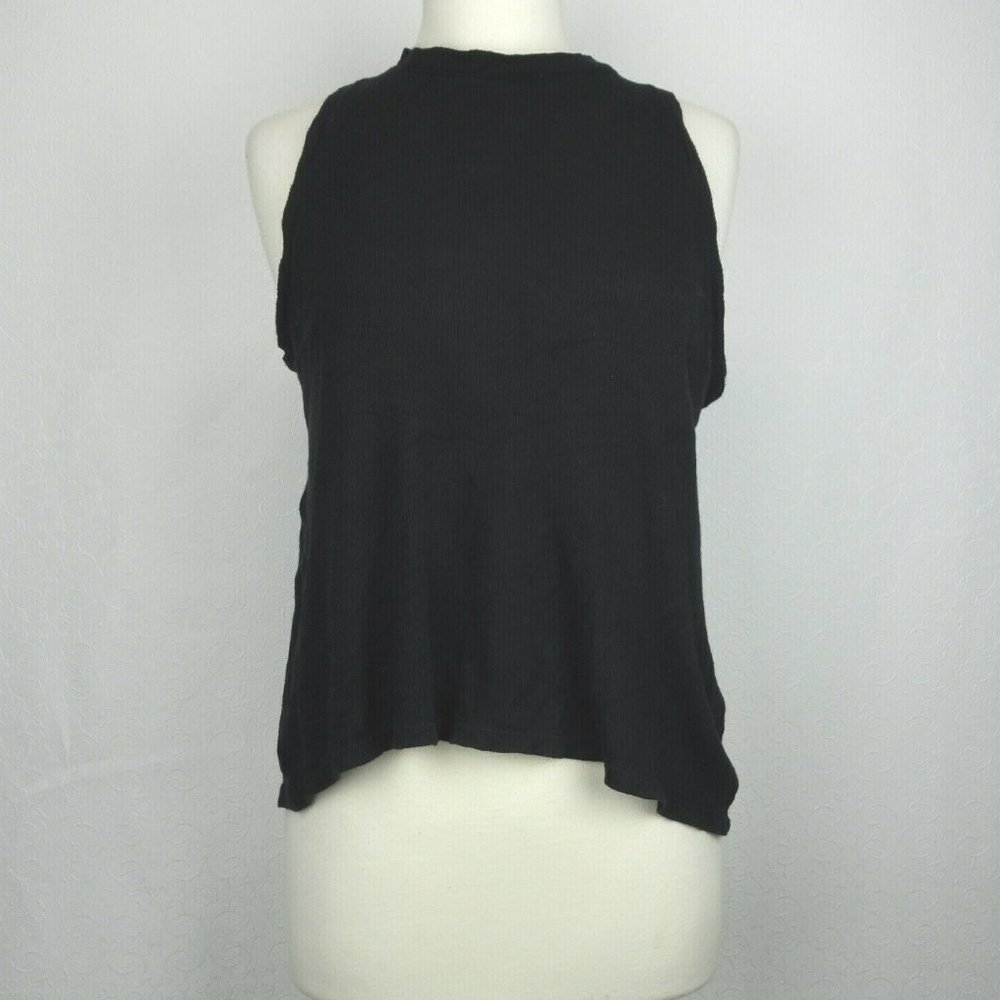 Madewell Size Large Black Sleeveless Circuit Rib Tank Top